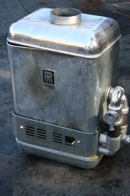 Scaldabagno rapido 'cosmos RR' in alluminio, anni '60